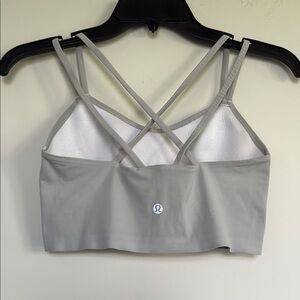 lululemon athletica Light Gray Strappy Sports Bra